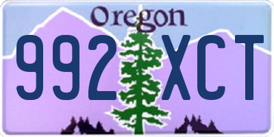 OR license plate 992XCT