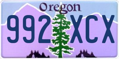 OR license plate 992XCX