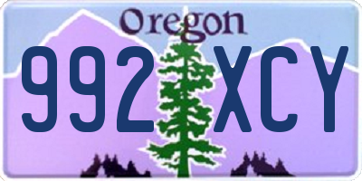 OR license plate 992XCY