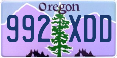 OR license plate 992XDD