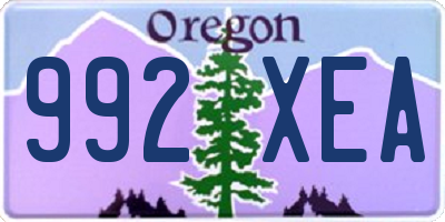 OR license plate 992XEA