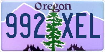 OR license plate 992XEL