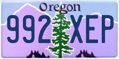OR license plate 992XEP
