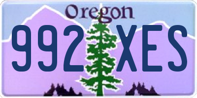 OR license plate 992XES