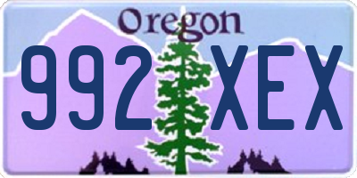 OR license plate 992XEX
