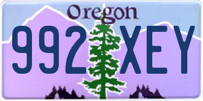 OR license plate 992XEY