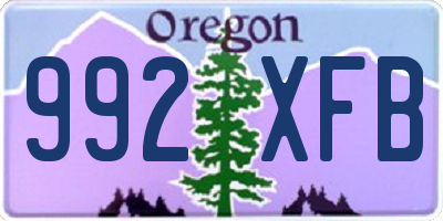 OR license plate 992XFB