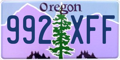 OR license plate 992XFF