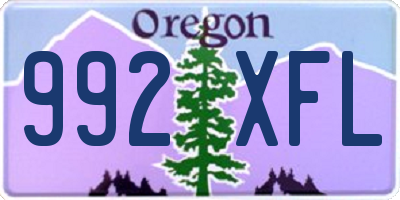 OR license plate 992XFL