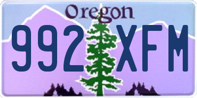 OR license plate 992XFM