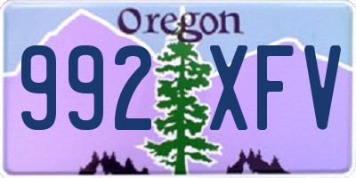 OR license plate 992XFV