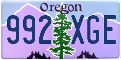 OR license plate 992XGE