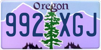 OR license plate 992XGJ