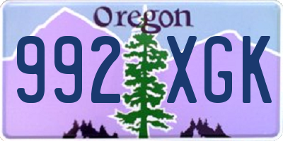 OR license plate 992XGK