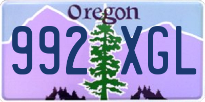 OR license plate 992XGL