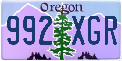 OR license plate 992XGR