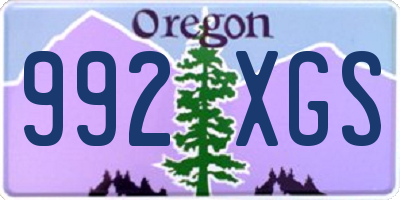 OR license plate 992XGS