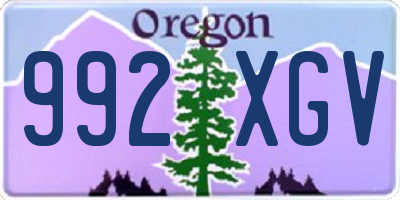 OR license plate 992XGV