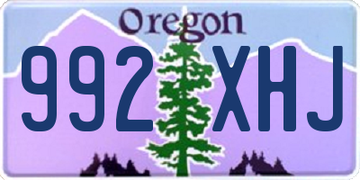 OR license plate 992XHJ