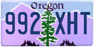 OR license plate 992XHT