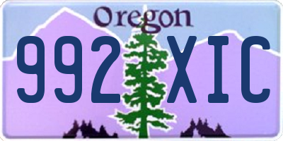 OR license plate 992XIC