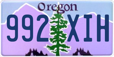 OR license plate 992XIH