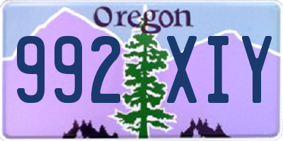 OR license plate 992XIY