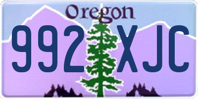 OR license plate 992XJC