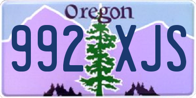 OR license plate 992XJS