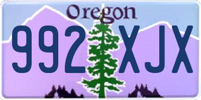 OR license plate 992XJX