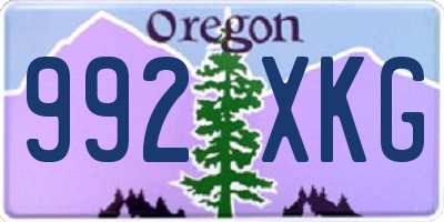 OR license plate 992XKG