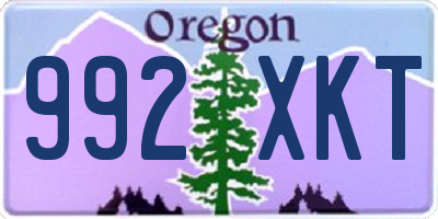 OR license plate 992XKT