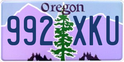 OR license plate 992XKU