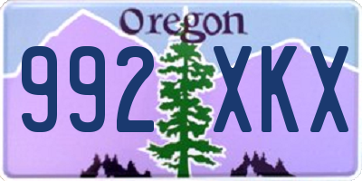 OR license plate 992XKX