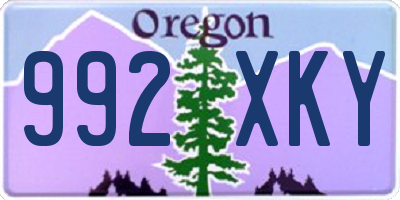 OR license plate 992XKY