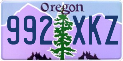 OR license plate 992XKZ