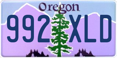 OR license plate 992XLD