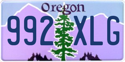 OR license plate 992XLG