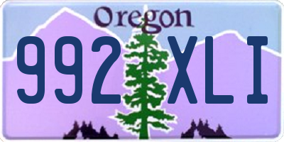 OR license plate 992XLI
