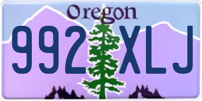 OR license plate 992XLJ