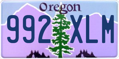 OR license plate 992XLM