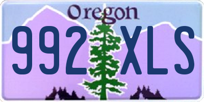 OR license plate 992XLS