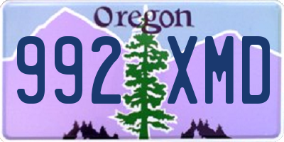 OR license plate 992XMD