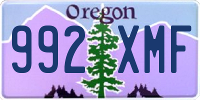 OR license plate 992XMF
