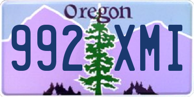 OR license plate 992XMI
