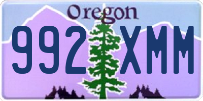 OR license plate 992XMM