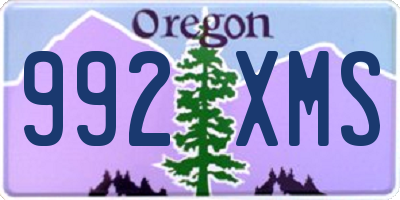 OR license plate 992XMS