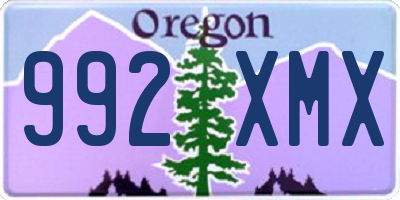OR license plate 992XMX