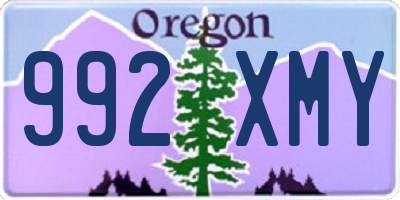 OR license plate 992XMY