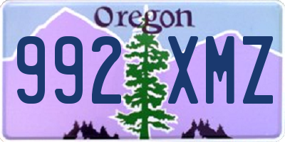 OR license plate 992XMZ